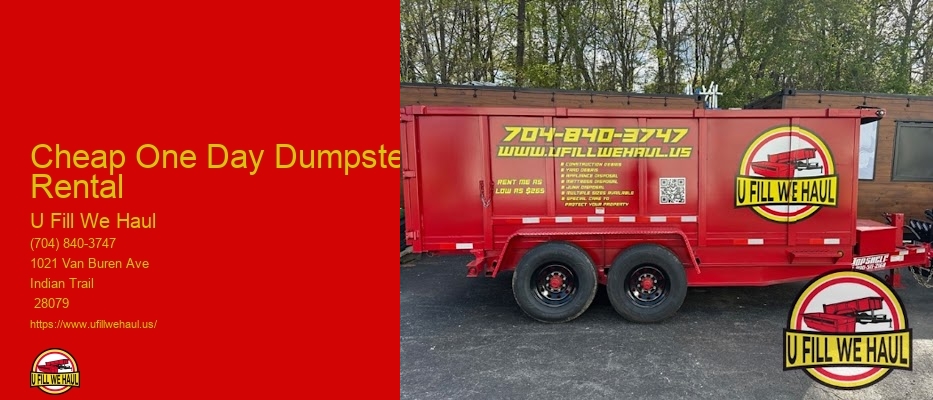 You Load We Haul Dumpster Rental