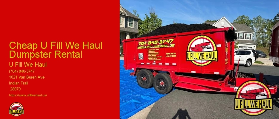 Cheap U Fill We Haul Dumpster Rental